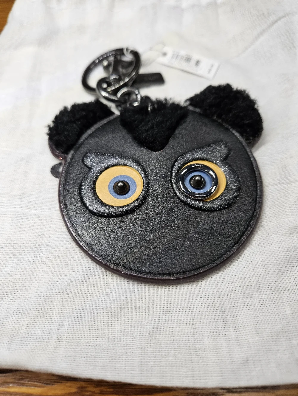 Coach Fuzz Face Bag Charm - Picture 2 of 5